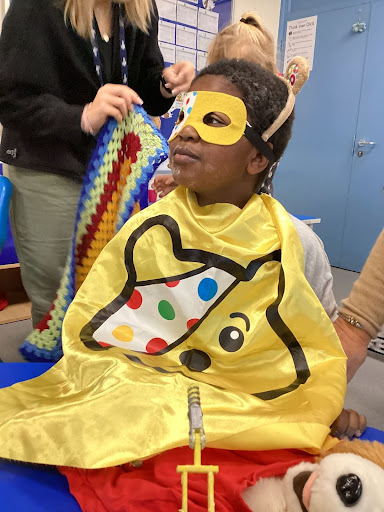 Pupils at Milestone Academy are seen enjoying an 'own clothes day' and participating in various activities in support of Children in Need 2023.