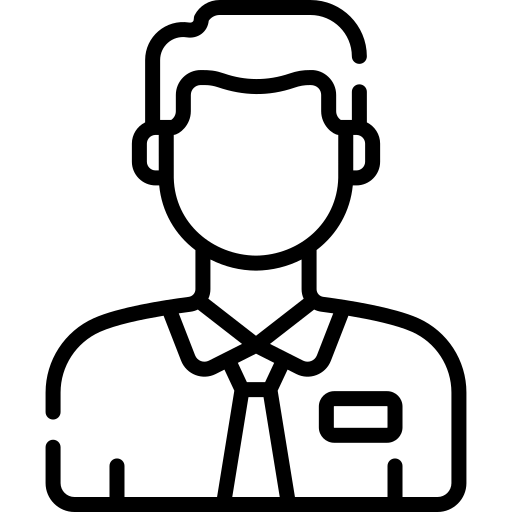 Black outline of a businessman.