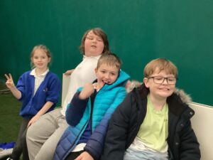 Students from Milestone @ DPA are pictured taking part in the Kent School Games Literacy and PE Festival at Legends Sports in Gravesend, Kent.