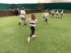 Students from Milestone @ DPA are pictured taking part in the Kent School Games Literacy and PE Festival at Legends Sports in Gravesend, Kent.
