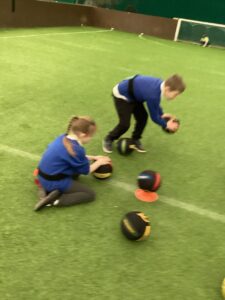 Students from Milestone @ DPA are pictured taking part in the Kent School Games Literacy and PE Festival at Legends Sports in Gravesend, Kent.