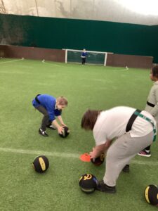 Students from Milestone @ DPA are pictured taking part in the Kent School Games Literacy and PE Festival at Legends Sports in Gravesend, Kent.