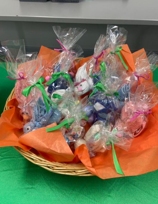 Items created by M@L students being sold at an Easter Market