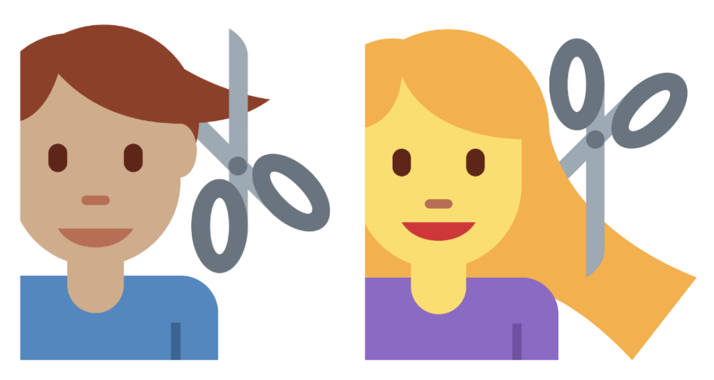 Hairdressing emojis